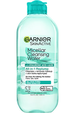 Front view of Cleansing Water With Hyaluronic Acid + Aloe, All Skin Types